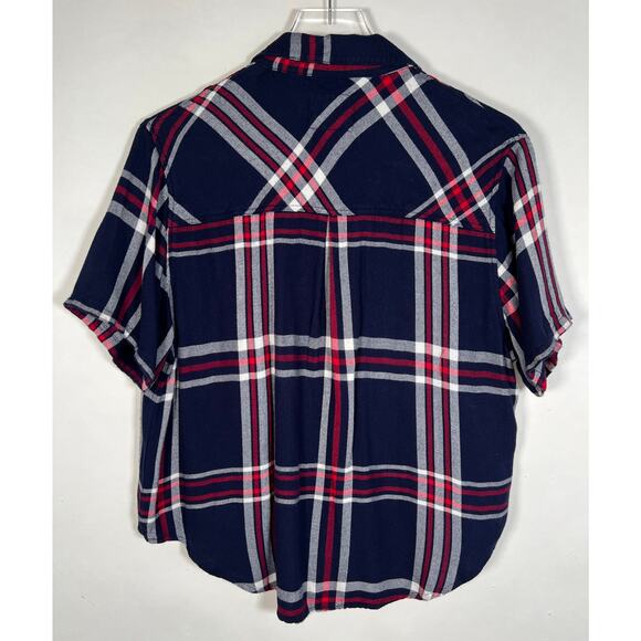 Rails Plaid Midnight White Cherry PJ Pajama Set Short M/L Soft Loungewear - Picture 4 of 12